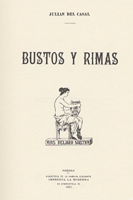 primera pgina de la edicin prncipe de Bustos y Rimas (1893)