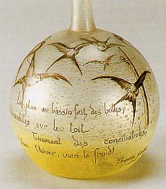 Emil Gall. Vase La Pluie au bassin fait des bulles inspired by Gautier, 1889 (detail)