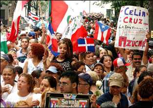 apotesica despedida frente a la funeraria Campbell, en Nueva York