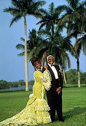 Celia Cruz y Pedro Knight