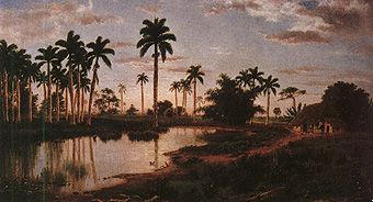 Paisaje por Esteban Chartrand, 1880