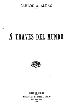 portada de A través del mundo, de Carlos Aldao