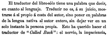 José Martí. Del prólogo a la traducción de Called Back