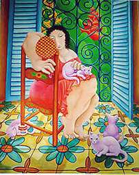Casimiro González: Rita y sus gatos violetas