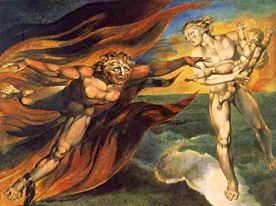 William Blake: Ángeles buenos y diabólicos
