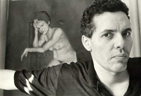 Reinaldo Montero en el estudio del pintor Iván de la Rionda
