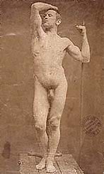 Auguste Neyt (modelo para La Edad de Bronce de Rodin) foto 1877