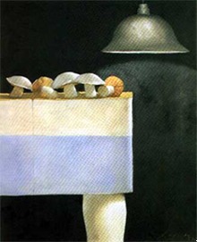 Julio Larraz (1944): Aterrizaje, leo (1982)