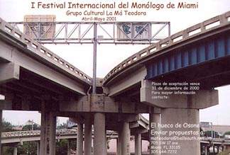 Cartel del Festival Internacional de Monlogo, de Miami