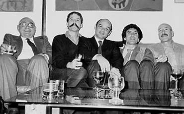 de izquierda a derecha: Ricardo Porro, Ramón Alejandro, Severo Sarduy, Reinaldo Arenas y Néstor Almendros