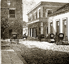 Café La Dominica (dibujo de Samuel Hazard)