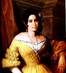 Retrato de la Avellaneda (óleo de A. Esquivel)