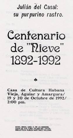 Cubierta del programa  del Coloquio de 1992